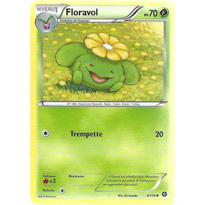 Carte Pokemon - XY11- Offensive vapeur - Floravol - PV 70 - 4/114 - Peu Commune - VF État correct - Asmodee reconditionné disponible sur Fnac