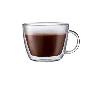 Bistro 15 cl Set de 2 Mugs Espresso en Verre Double Paroi avec Anse 10602-10 Bodum