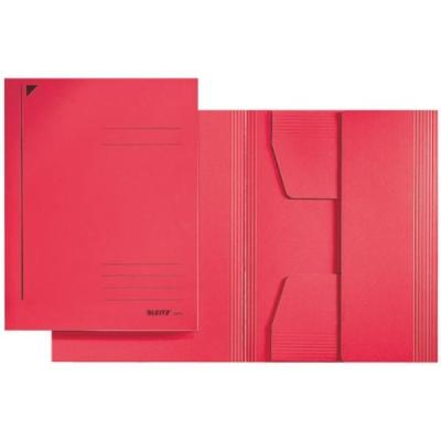 Leitz - chemise-trieur, format a5, carton robuste coloré 320 g m2, rouge, 3 rabats placés au dos de la couverture, différents pl