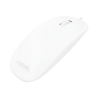 LogiLink Slim - muis - USB - wit