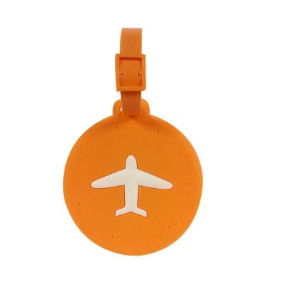 Etiquette à bagage / étiquette valise AVION ( Rond - Orange) - NOV@GO®