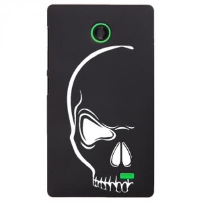 Coque rigide pour Nokia X avec impression Motifs crâne blanc