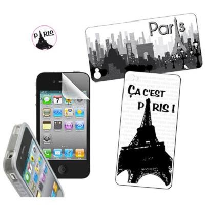 Kit protection et déco Paris pour iPhone 4 / 4S