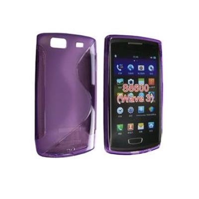 Housse S-Line Edition Limitée violet mat et Glossy pour Samsung Wave 3