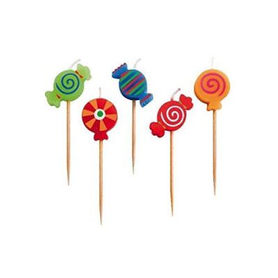 Ibili 786211 Lot de 5 Bougies Bonbon 7 cm