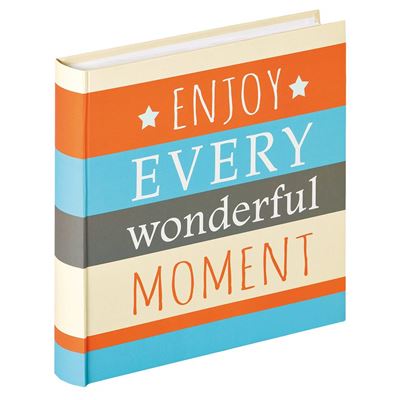 Walther Album Photo Moments Design, Design Enjoy, 30 x 30 cm Album, Impression Artistique, Orange, 30 x 5 x 31 cm