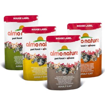 Repas almo nature label rouge pour chat filet de poulet et surimi