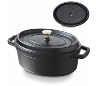 Staub fonte - 1101525 - cocotte - ovale - noir mat - 15 cm