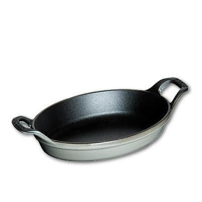 STAUB 1301318 MINI PLAT OVALE FONTE GRIS GRAPHITE 15 CM