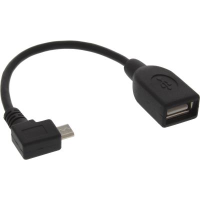 Inline micro-usb otg adapterkabel, micro-b stecker gewinkelt an usb a buchse, 0,15m inline® 31606w