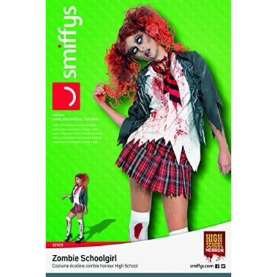 Smiffy's - 354636 - High School Horror Zombie Schoolgirl Costume