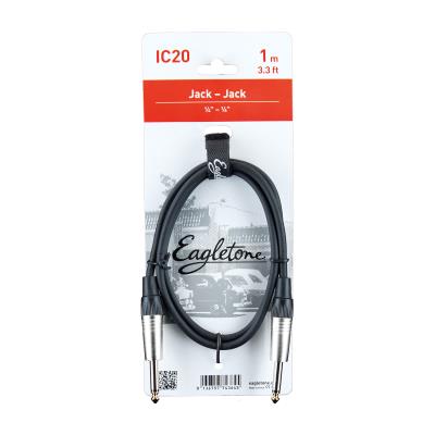 Accessoires guitares EAGLETONE IC20 - JACK / JACK - 1M Cable jack guitare
