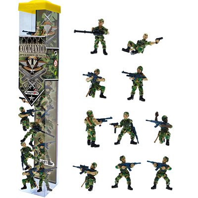 Plastoy - Soldats commando Opération jungle - Tubo de 10 figurines