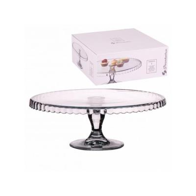 Plateau de présentation sur pied - Verre - D 33 cm