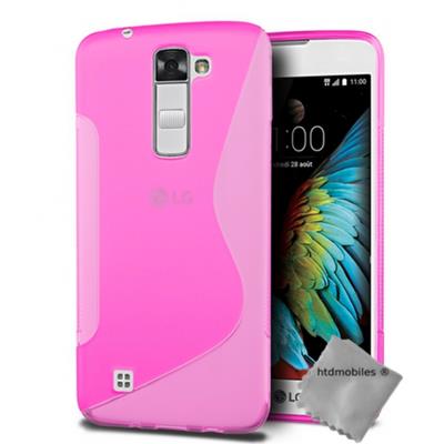 Housse etui coque pochette silicone gel fine pour LG K10 - ROSE