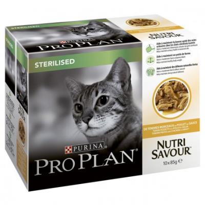 Pro plan nutri savour - sterilised au poulet - 10 sachets