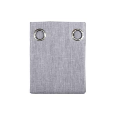 Rideau tamisant à  oeillets polyester tissage chambray chiné 140x260cm BEA - Gris
