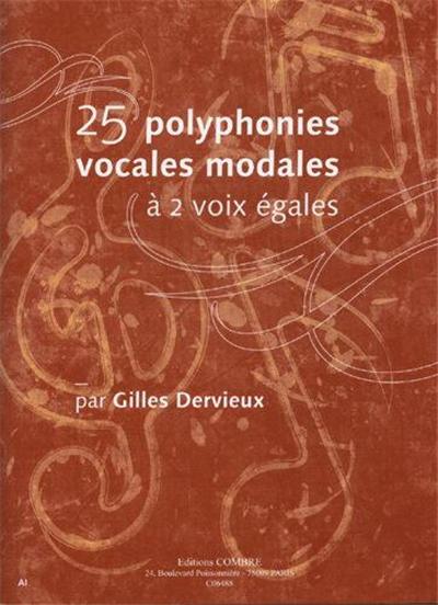 25 Polyphonies Vocales Modales A Deux Voix Egales Par Dervieux