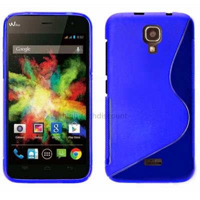 Housse etui coque pochette silicone gel fine pour Wiko Bloom + film ecran - BLEU SLINE