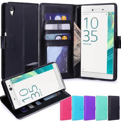 Housse Sony Xperia X Performance, Housse Coque Etui de luxe Portefeuille Porte Carte Et Billet pour Sony Xperia X Performance (Housse Luxe Noir)