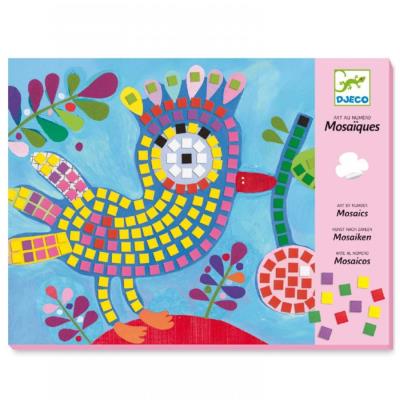 Mosaiques Oiseau et coccinelle Art au numero de Djeco pour enfants dès 4 ans