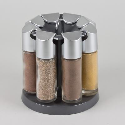 EMSA 2202082690 GALERIE CARROUSEL À ÉPICES AVEC 8 ÉPICES INTERNATIONAL ALULOOK / ANTHRACITE