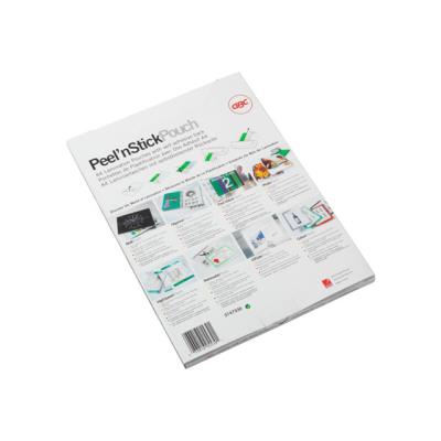 GBC Peel'n Stick - pack de 100 - blanc brillant - pochettes plastifiées