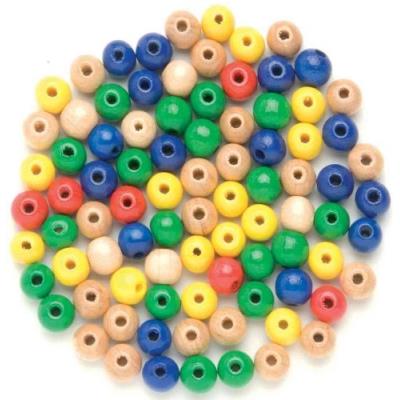 Glorex perles en bois, diam?tre 6 mm, mlange de couleurs 61652057