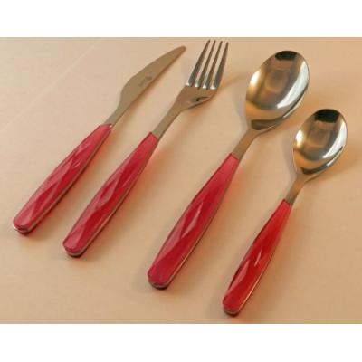 PRADEL EXCELLENCE 2090RO MÉNAGÈRE EXCELLENCE 24 PIÈCES MANCHE ROSE