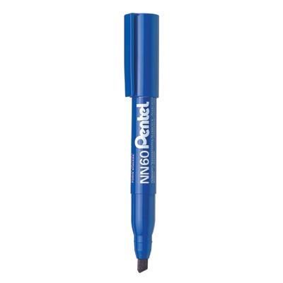 Pentel green label marqueur permanent à pointe biseautée bleu nn60-co