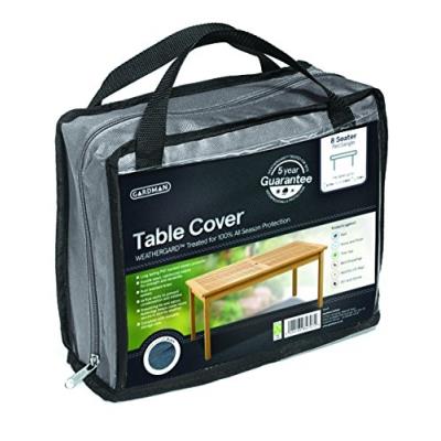 Gardman 35968 Housse Table De Jardin Rectangulaire Pour 8 Places Gris 71Cm X 196Cm X 114Cm