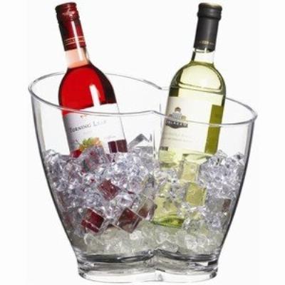 BAR CRAFT DOUBLE SEAU À GLACE EN ACRYLIQUE TRANSPARENT