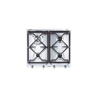 Smeg SRV564GH3 - Table de cuisson au gaz - 4 plaques de cuisson - Niche - largeur : 55.5 cm - profondeur : 47.8 cm - acier inoxydable - 1