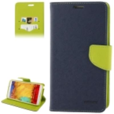 Galaxy Note 3 : Coque Housse de Protection Cuir (PU) Mercure  Bleu