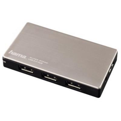 Hama hub usb 3.0 pour ultrabook avec bloc dalimentation argent noir