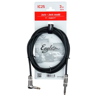 Accessoires Guitares Eagletone Ic25 - Jack Coude / Jack - 3M Cable Jack Guitare