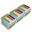 MoreInks - 12 Cartouches d'encre Compatibles cyan / magenta / jaune / noir pour imprimante Epson Stylus SX210