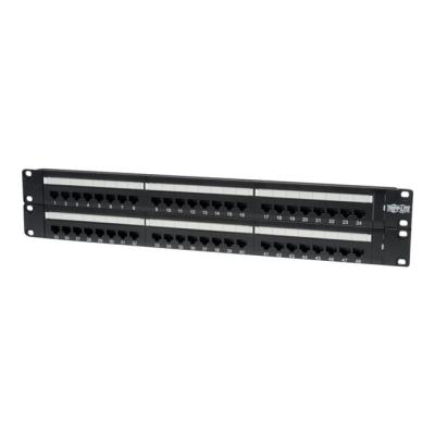 Tripp Lite 48-Port Cat6 Cat5 Patch Panel Rackmount 110 Punch Down RJ45 Ethernet 1URM 568B - patchpaneel - 19