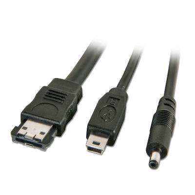 Câble externe Power-over-eSATA et USB (mini-B) et prise 5V DC, 0,5m