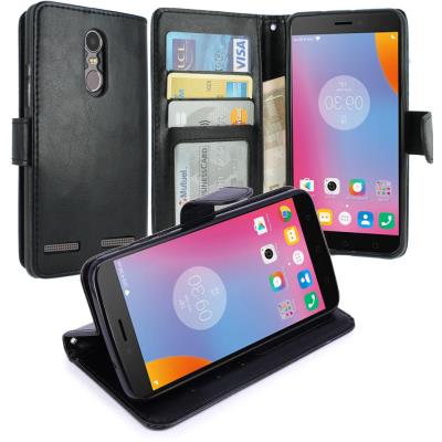 Housse Lenovo K6, Housse Coque Etui de luxe Portefeuille Porte Carte Et Billet pour Lenovo K6 (Housse Luxe Noir)