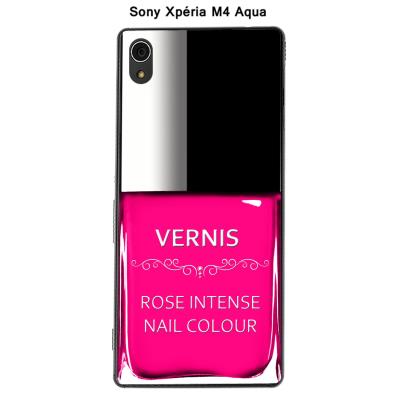 Coque Sony Xpéria M4 Aqua - Vernis Rose Intense
