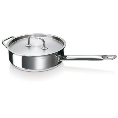 BEKALINE 12085244 GRANDE TABLE SAUTEUSE + COUVERCLE EN ACIER INOXYDABLE TOUS FEUX + INDUCTION 24 CM