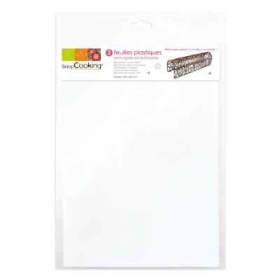2 Feuilles Plastique Semi-Rigides Pour Chocolat
