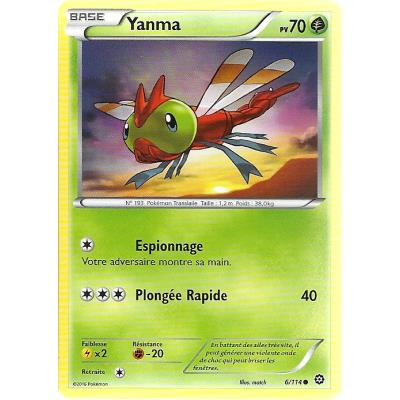 Carte Pokemon - XY11- Offensive vapeur - Yanma - PV 70 - 6/114 - Commune - VF État correct - Asmodee reconditionné disponible sur Fnac