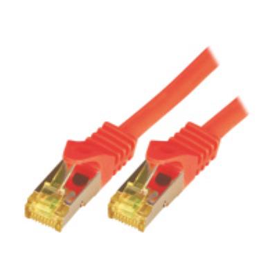 M-Cab Raw - Câble De Réseau - Rj-45 (M) - Rj-45 (M) - 25 Cm - Sftp, Pimf - Cat 7 - Moulé, Sans Crochet, Sans Halogène - Rouge