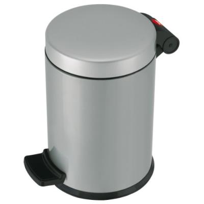 Hailo 0704-160 poubelle à pédale pour salle de bains trento 4 argent 704160