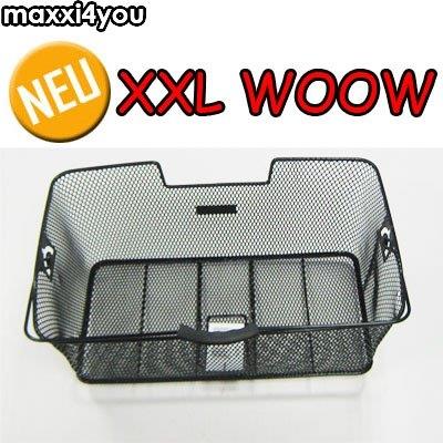 Point 05100800 panier pour porte-bagages arrière poignée ergonomique parois inclinées fixation avec ressort noir 50 x 30 x 20