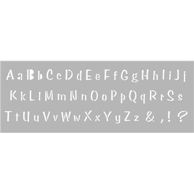 Pochoir 15 x 40 cm alphabet n°2 - graine créative