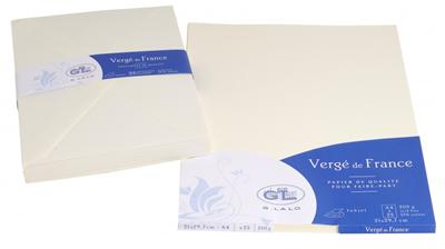 G.Lalo - 25 Feuilles A4 160g Vergé Blanc