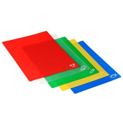 Pack de 5 planches à découper flexibles - polythylène anti bactérien - 30.5 x 38 cm